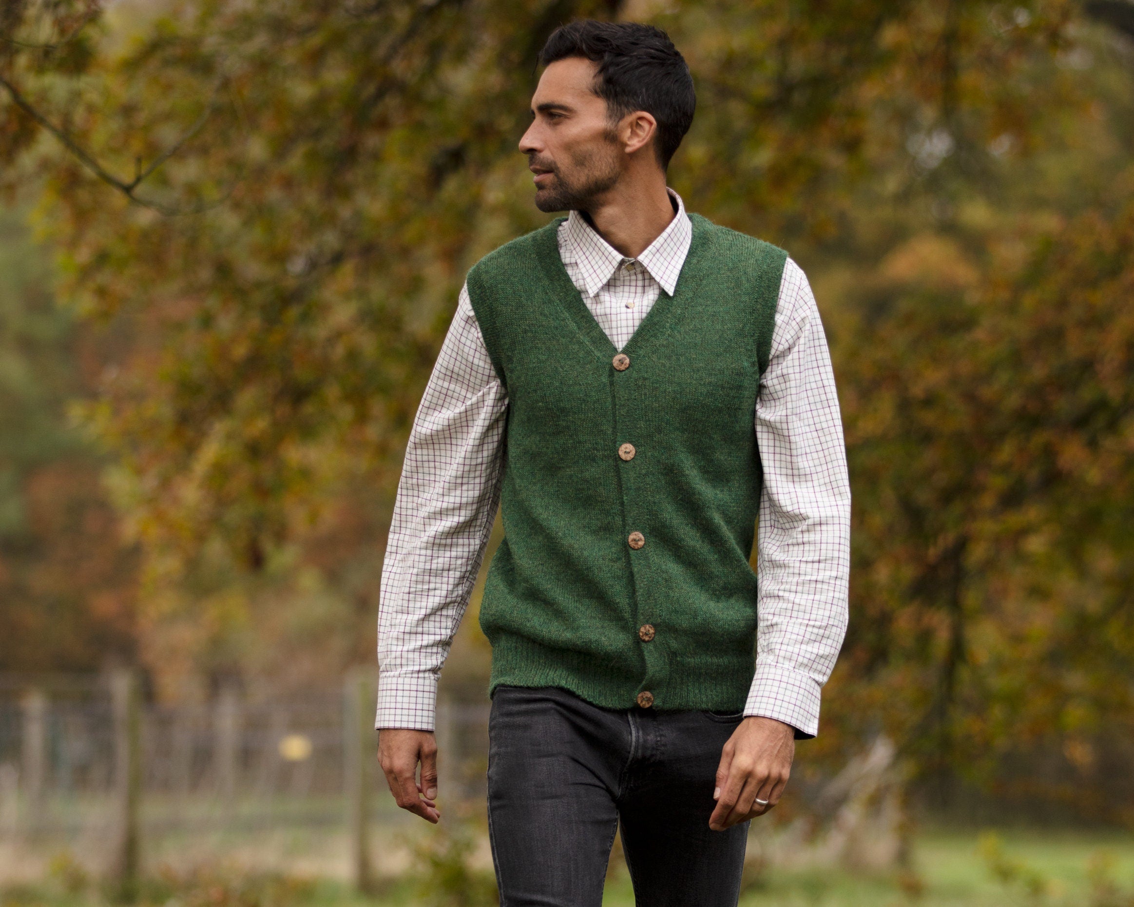 Men's sleeveless waistcoat on sale cardigan