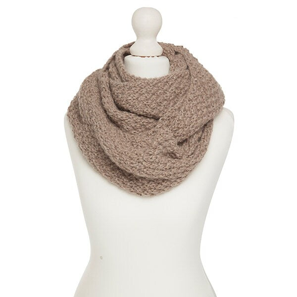 Grey Alpaca Mix handknitted cozy Neck Warmer/Snood, sold handmade in Ireland. View other colours in our shop!